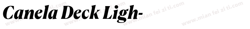 Canela Deck Ligh字体转换